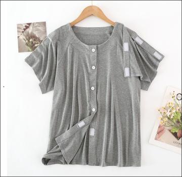 Baumwoll Hemd mit Klettverschluss